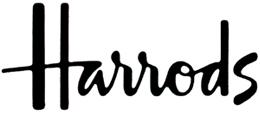 Logo Harrodsa jest  kaligraficznym napisem słowa "Harrods". 